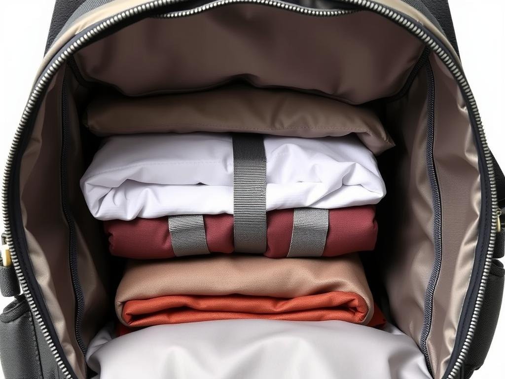 LOVEVOOK Travel Backpack main compartment showing elastic compression straps and packing capacity LOVEVOOK Travel Backpack main compartment showing elastic compression straps and packing capacity