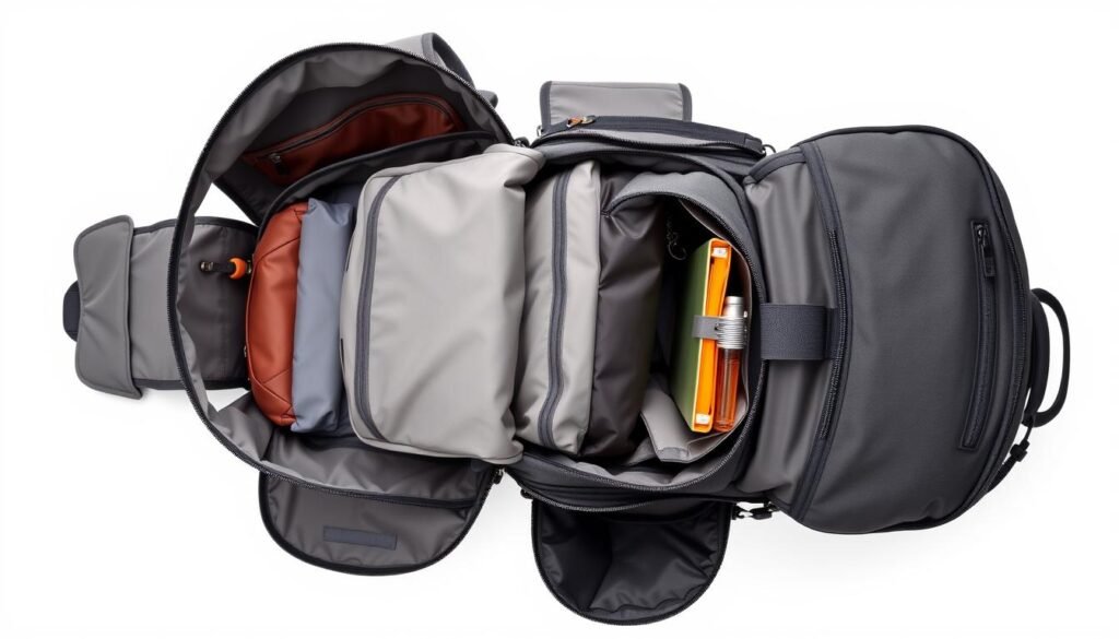 LOVEVOOK Travel Backpack opened to show all compartments and organization features LOVEVOOK Travel Backpack opened to show all compartments and organization features