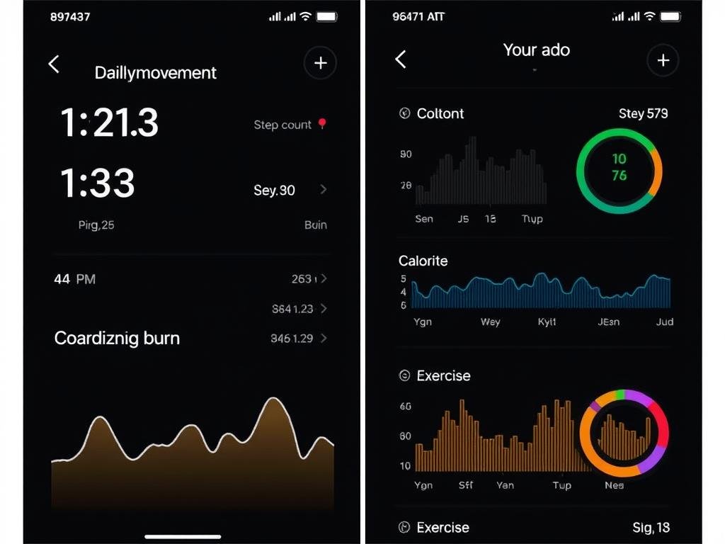 Oura app activity tracking screen showing daily movement and exercise data
